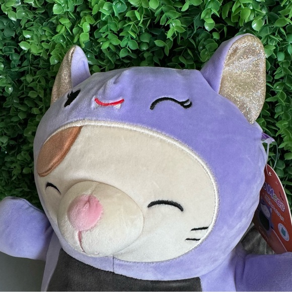 Cam the Cat in Bat Costume 14” Halloween HugMee Squishmallows NWT - Picture 4 of 9